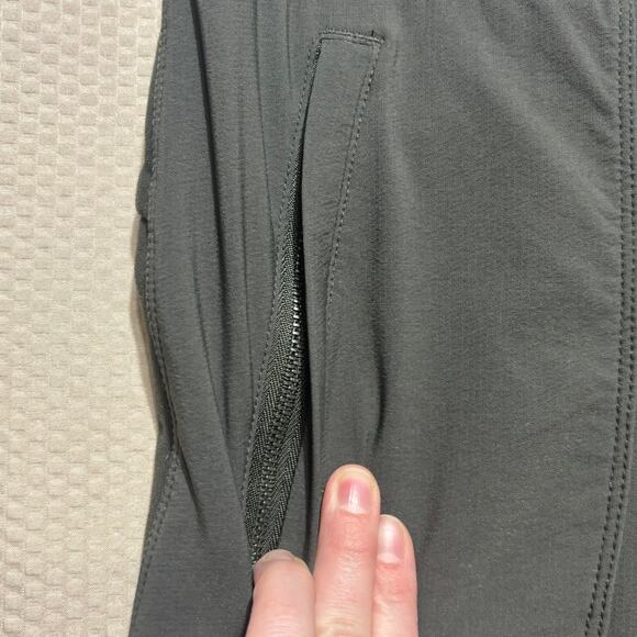 Athleta Women's Size 6 Army Green Cargo Pants High Rise Zipper Pockets Pull On - Picture 4 of 13